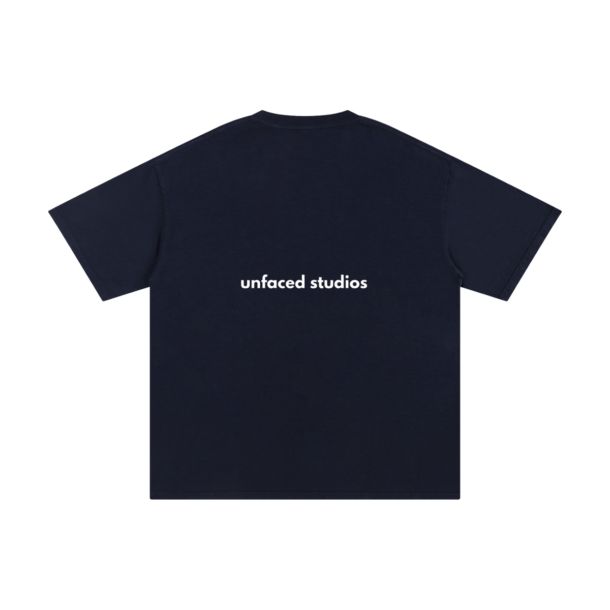 Unfaced Wordmark Tee — Navy