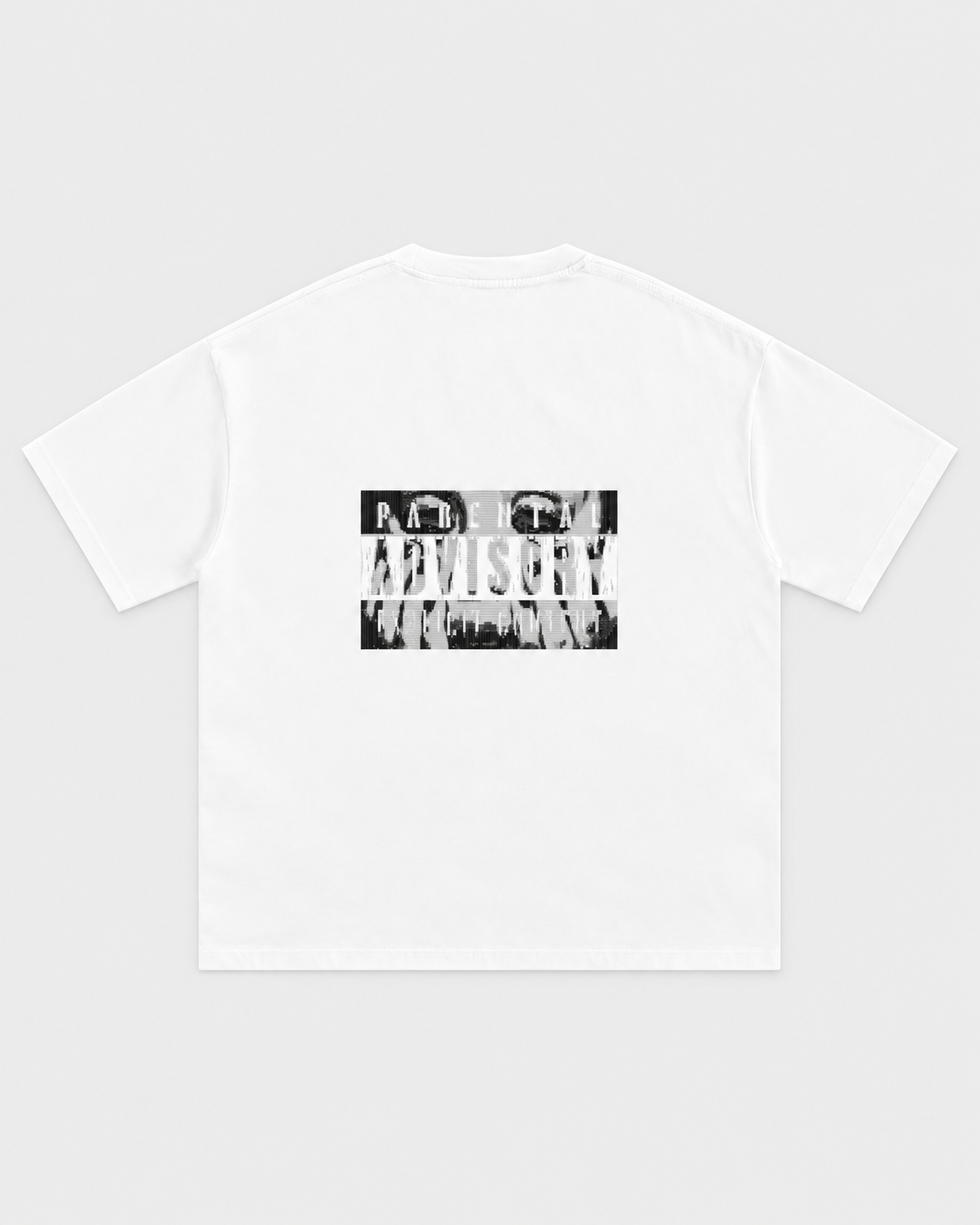 Advisory Graphic Tee, back on light grey