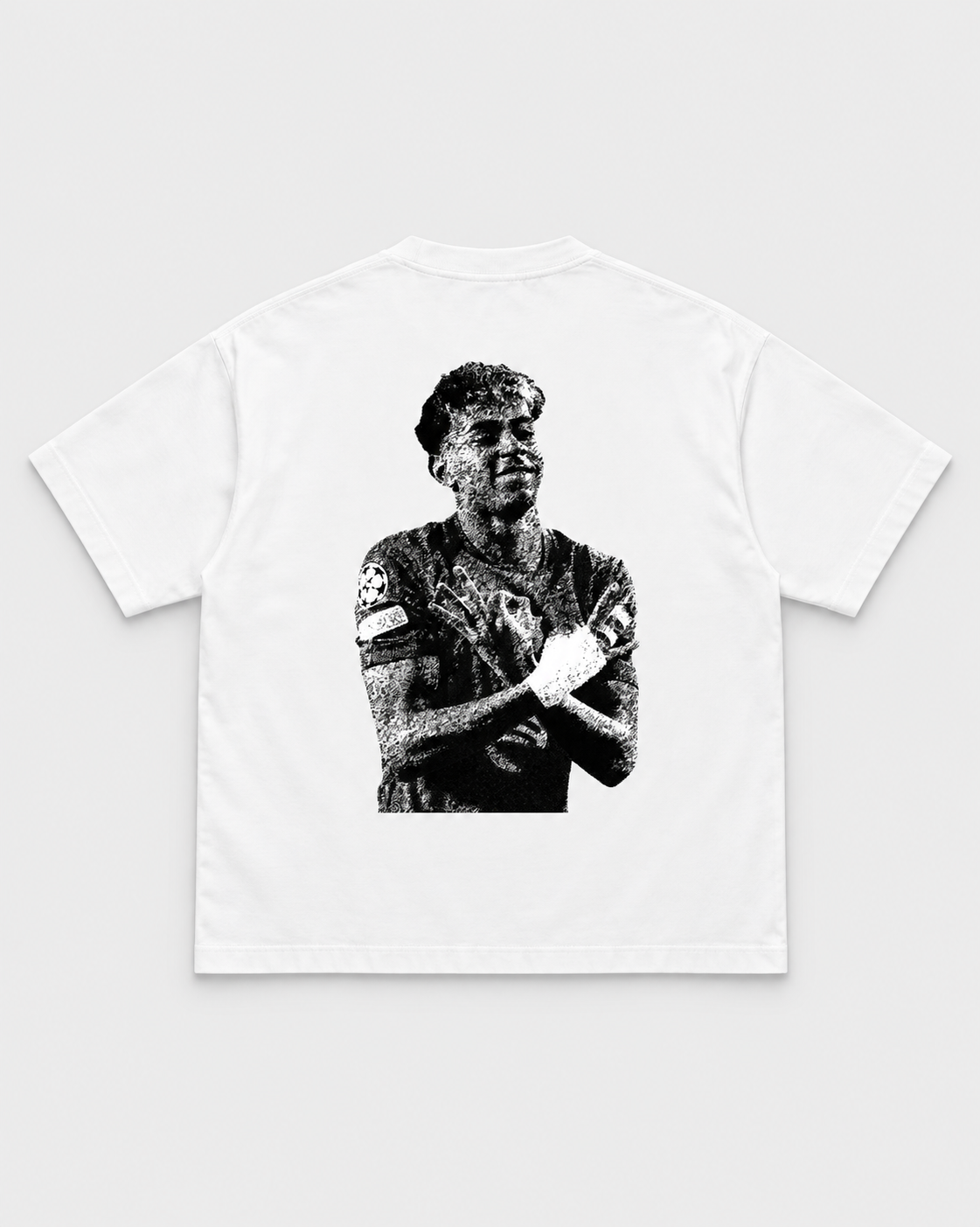 Crossed Arms Graphic Tee, back on light grey