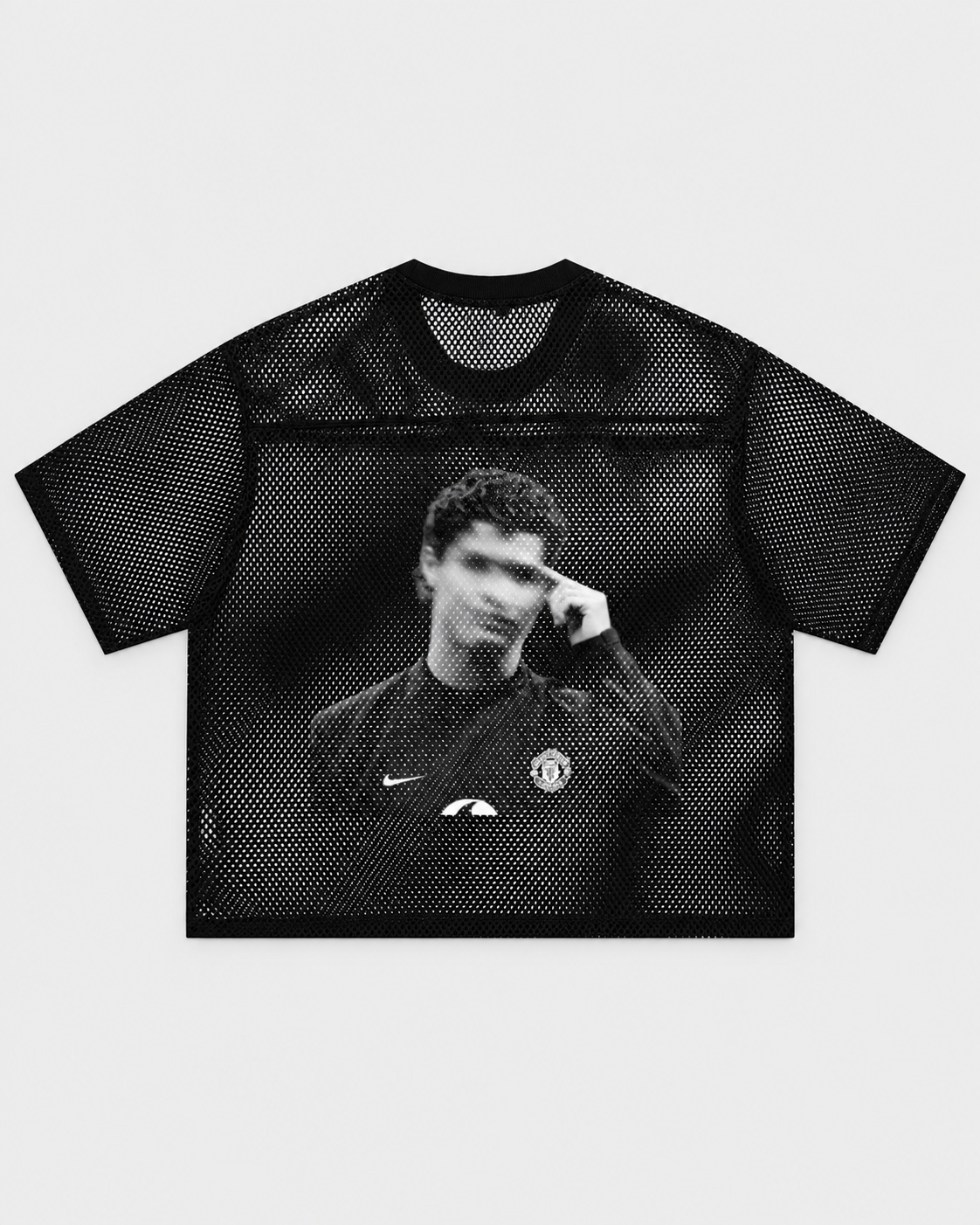 Shadow Mesh Tee, back on light grey